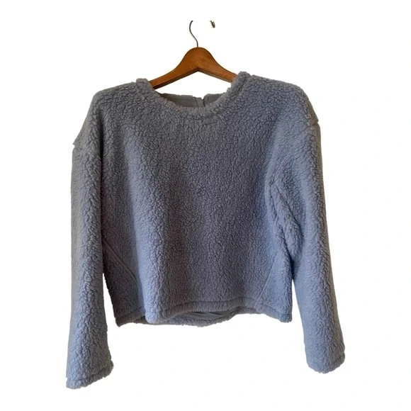 New Lululemon Wool Whenever Crew Chambray Sherpa Pullover Size 8 - Picture 4 of 7